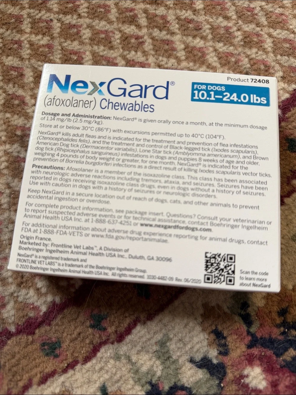 Chewables Beef-Flavored Flea & Tick Treatment for Dogs (Brown)